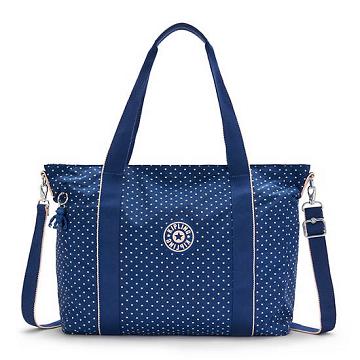 Torby Tote Kipling Asseni Printed Niebieskie | PL 1754SG